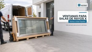 Descarga de una ventana plomada para sala de rayos X con envío a toda España